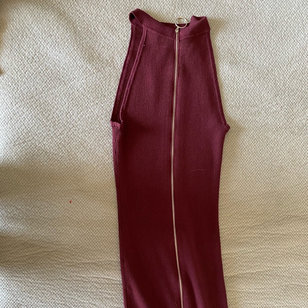 Burgundy One Size Fits All Dress